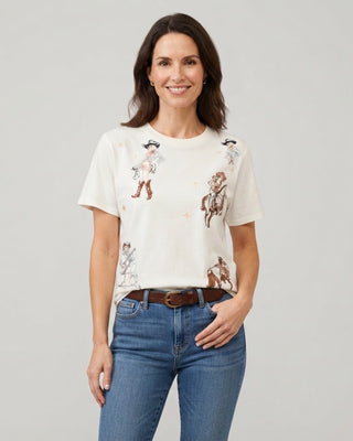 Cowgirl Graphic Tee / Off White
