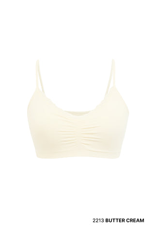 V Neck Lace Bralette / Butter Cream