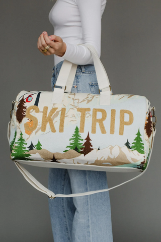 Light Blue Ski Trip Scene Duffel
