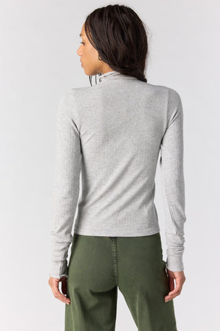 So Soft Mock Neck / Heather Grey
