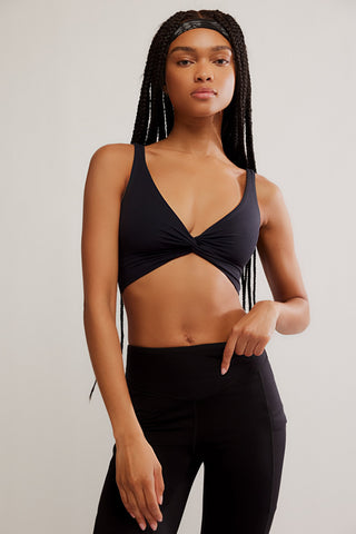 Never Better Twist Crop / Black
