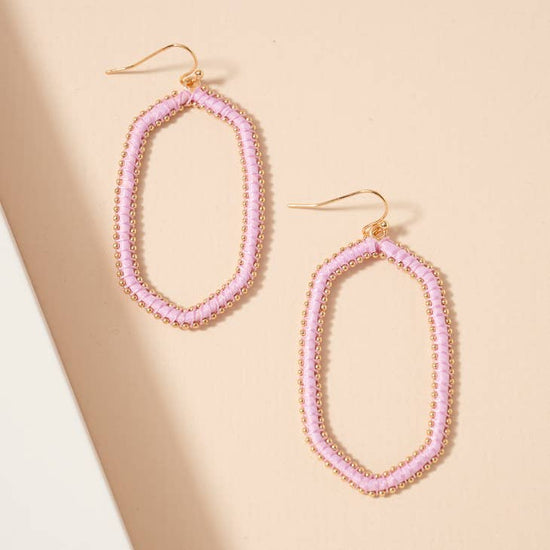 Raffia Oval Dangle Earrings