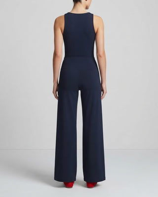 High Waist Wide Leg Pants / Dark Navy