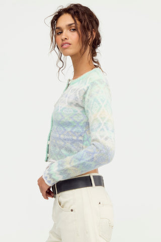 Skye Patterned Cardigan / Arctic Frost Combo