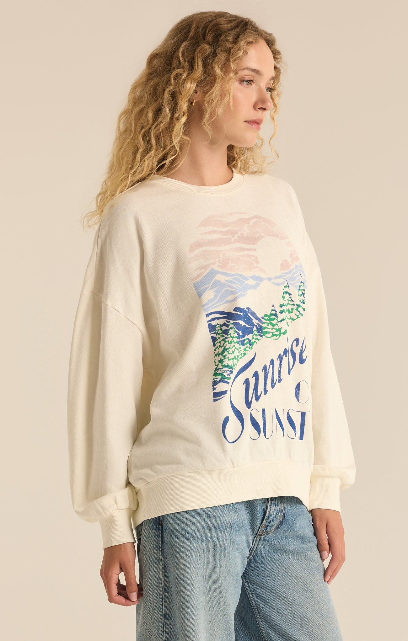 Sunset Sunday Sweatshirt / Sea Salt