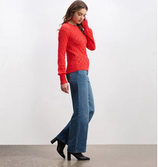 Iris Sweater - Ruby Red