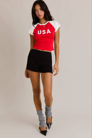 CAP SLEEVE USA BABY TEE