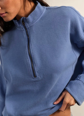 Celeste Quarterzip / Blue Rivera