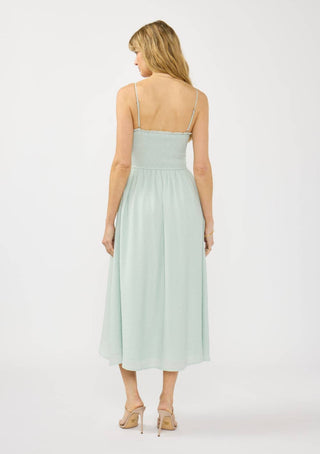 Spaghetti Strap V-Neck Midi Dress