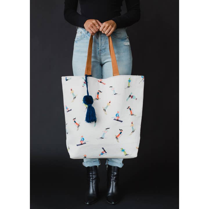 Skiing People Tote