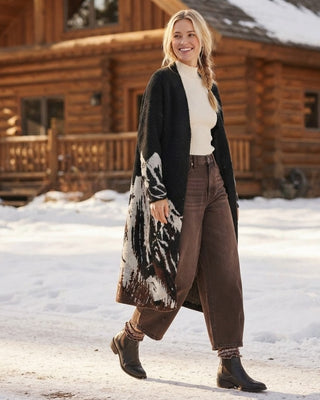 On Mountain Time Duster Sweater / Black