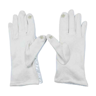 Puffer Smart Touch Gloves / White