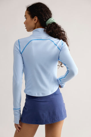 Retro Rider 1/2 Zip / Peri Blue