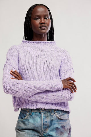 Opal Sweater / Purple Satin