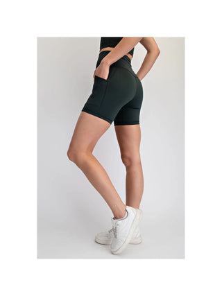 Nylon Butter 6in Biker Shorts / Regency Green
