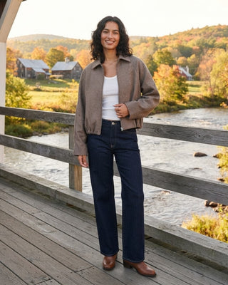 Bailey Balloon Hem Cropped Jacket / Mocha