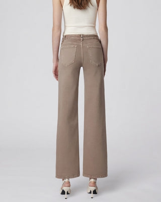 Wilmington Low Rise Belted Wide Leg Jeans / Mocha