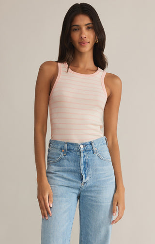 Hadley Striped Tank / Pink Salt