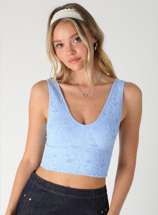 Lace V Neck Tank Top