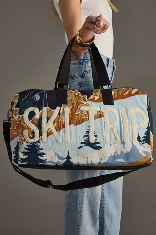 Dark Blue Ski Trip Scene Duffel