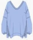Cabin Fever Fleece Tunic / Peri Blue