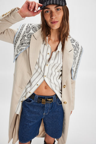Carmen Knitted Triangle / Angel White