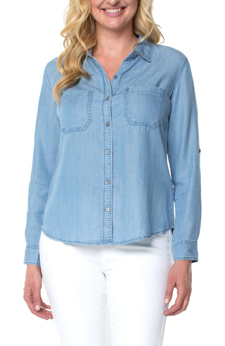 Rolled Sleeve Button Down