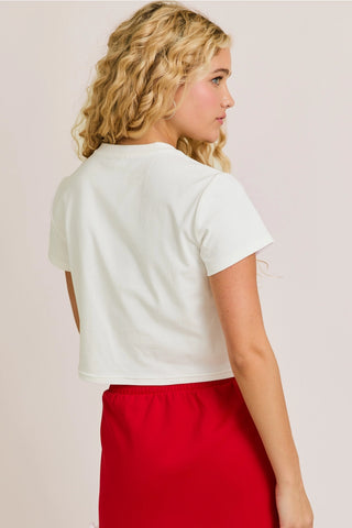 "Lobster"Graphic Short Sleeve Round Neck Baby Tee