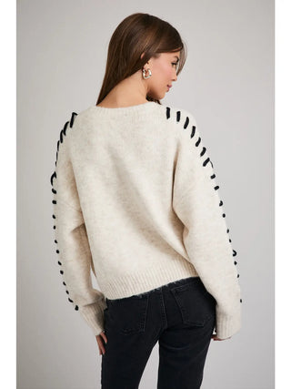 Stitch Detail Sweater Top / Oatmeal