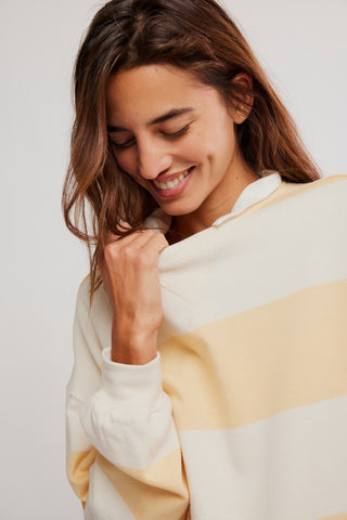 Classic Stripe Crew Wide / Apricot Combo