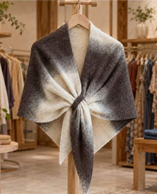 Ultra-Soft Ombré Triangle Scarf w/ Pull-Through Loop