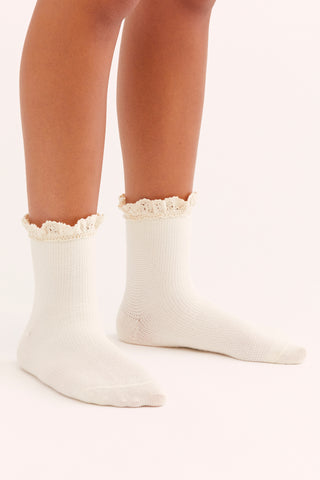 Beloved Waffle Knit Ankle Ivory