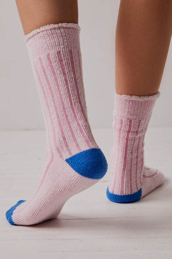 Plush Inside Out Crew Sock Bubblegum