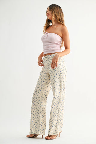 High Rise Vintage Straight / Floral