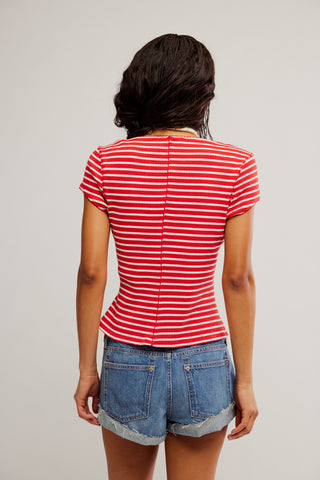 Most Wanted Striped Cardi / Red-White
