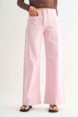 Micro Patch Pocket Wide Leg / Pink