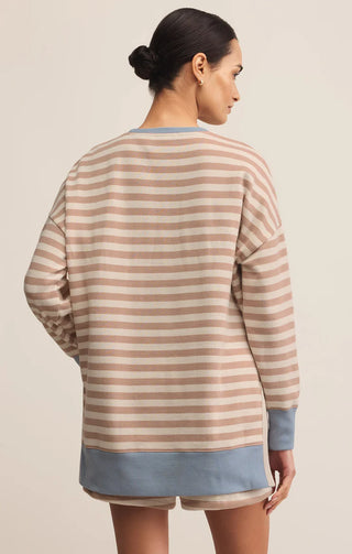 Layer Up Stripe Sweatshirt / Evening Sand