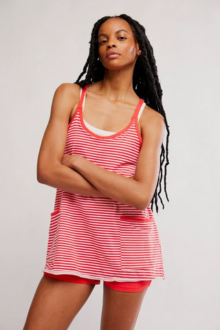 Hot Shot Mini Printed / Court Stripe Grapefruit