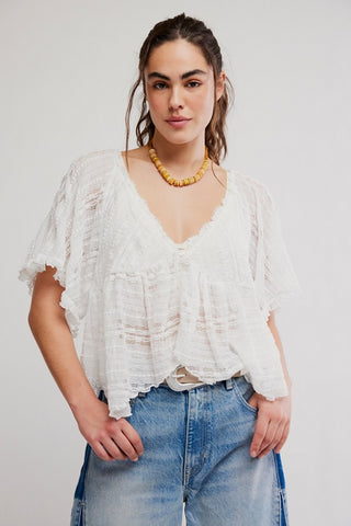 In Your Dreams Lace Top / Clean Ivory