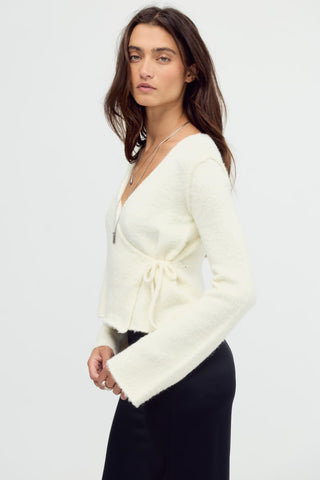 Snowfall Wrapped Sweater / Snow Mint Combo