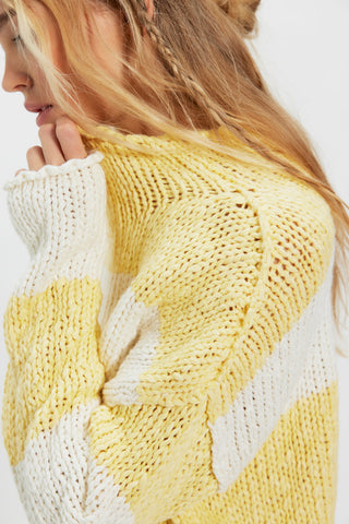 Opal Rugby Stripe Sweater / Lemon Combo
