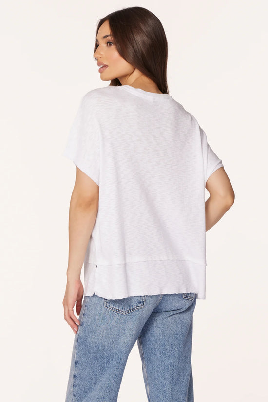 Raw Edge Drop Shoulder Tee