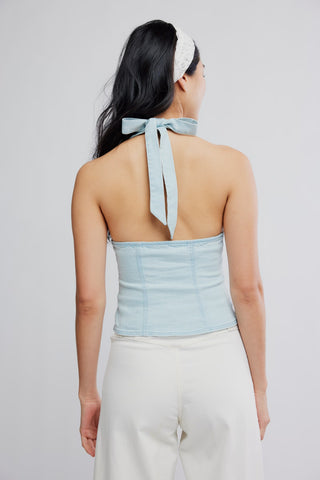 Ramona Denim Halter / Light Sky