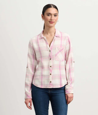 Lila Button Down - Smokey Grape