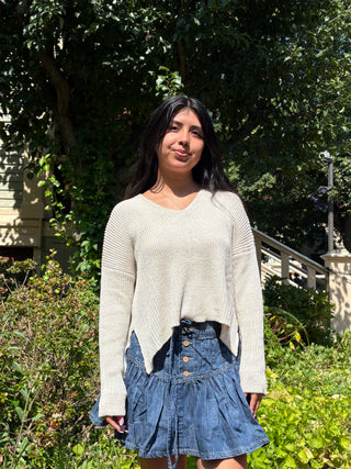 Everyday Ribbed V Mercer / Half Moon