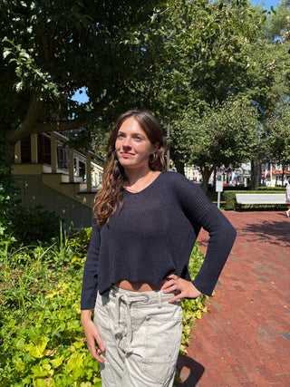 Everyday Ribbed V Mercer / Night Navy