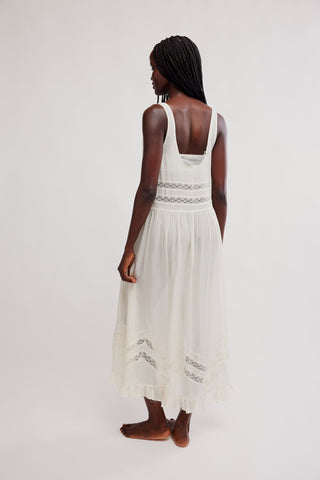 Voile and Lace Midi / Ivory Combo