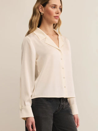 Ana Satin Top / Cloud