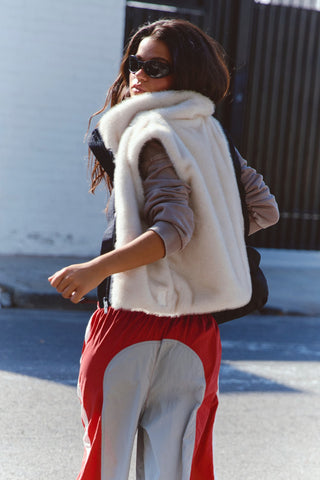 Afterglow Fauy Fur Vest / Ivory