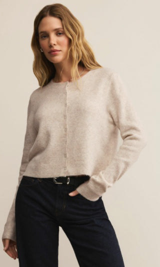 Medina Cardigan / Light Oatmeal Heather